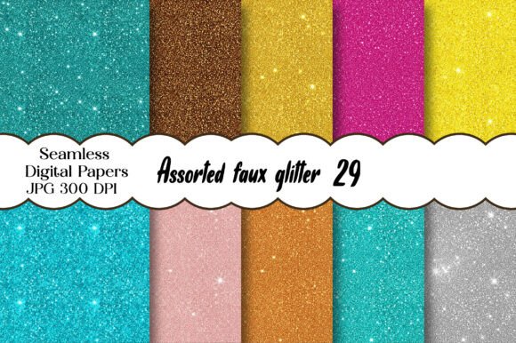 Assorted Faux Glitter Digital Paper