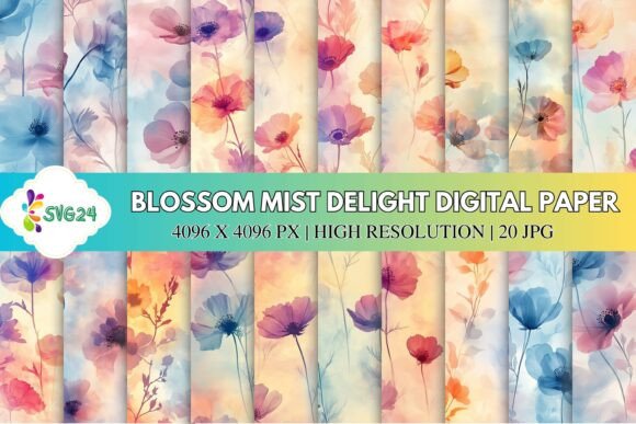 Blossom Mist Delight Digital Paper