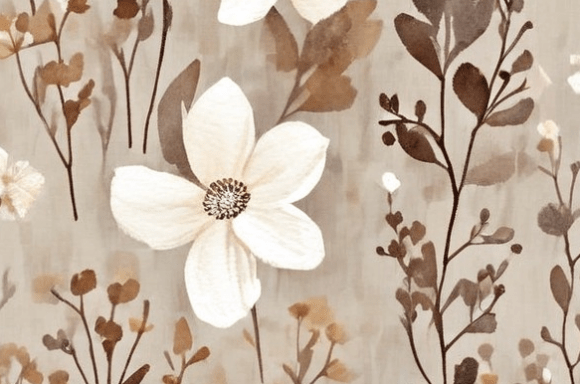 Boho Neutral Floral Watercolor Pattern C: A Versatile and Elegant Design Solution