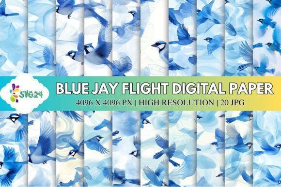 Bringing Movement and Elegance to Creative Work with Blue Jay Flight Digital Paper