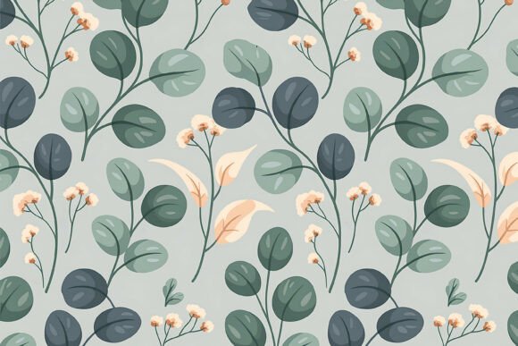 Deep Teal Aesthetic Botanical Pattern: A Harmonious Blend of Nature and Design