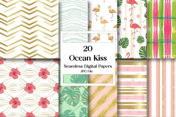 Discover the Calm and Elegance of Ocean Kiss Digital Papers