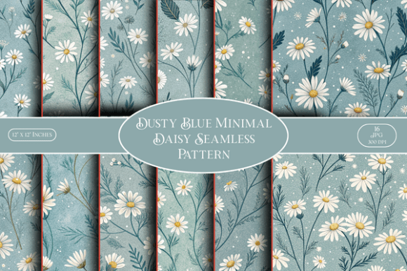 Dusty Minimal Daisy Seamless Pattern: A Versatile Design Resource for Modern Creatives