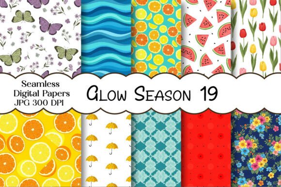 Glow Season Digital Papers