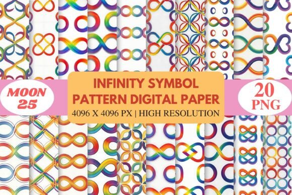 Infinity Symbol Pattern Digital Paper for Endless Design Possibilities
