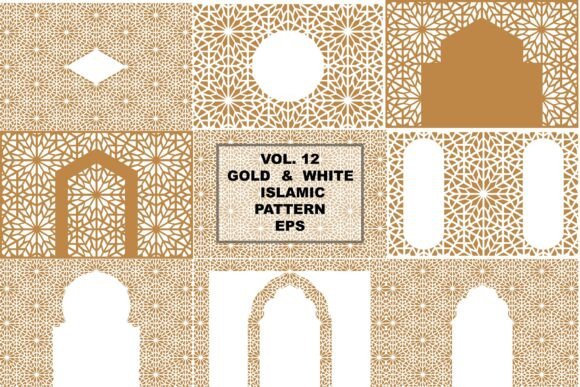 Islamic Gold Pattern Bundle Vol. 12: Elevate Your Creative Projects with Elegance
