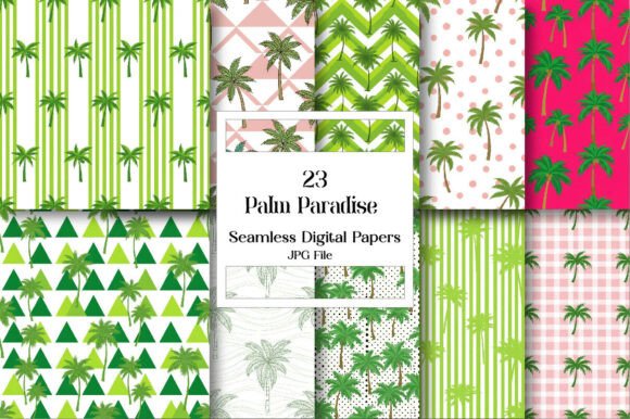 Palm Paradise Digital Papers