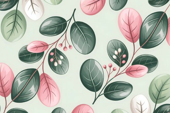 Pastel Lavender Garden Leaf Pattern: A Tranquil Fusion of Botanical Elegance