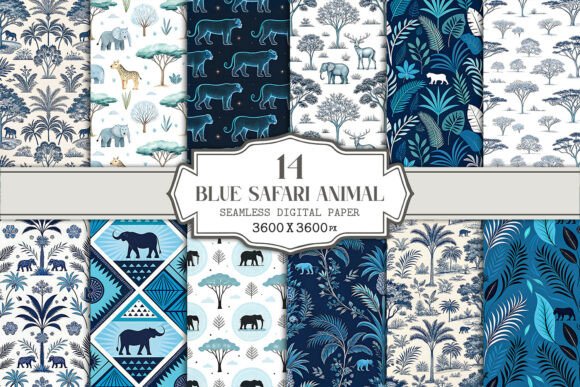 Safari Animal Seamless Pattern Bundle – A Versatile Design Resource for Creatives