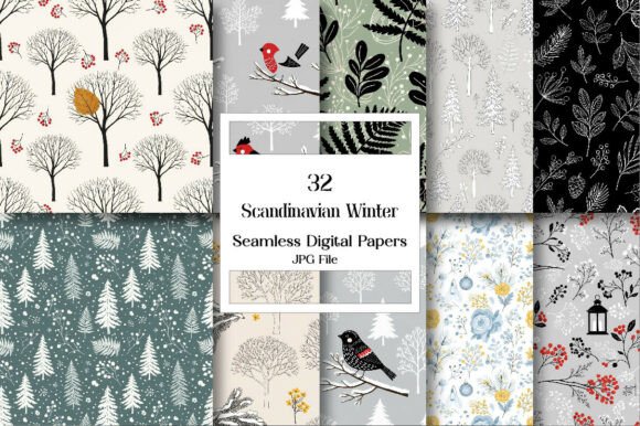 Scandinavian Winter Digital Paper