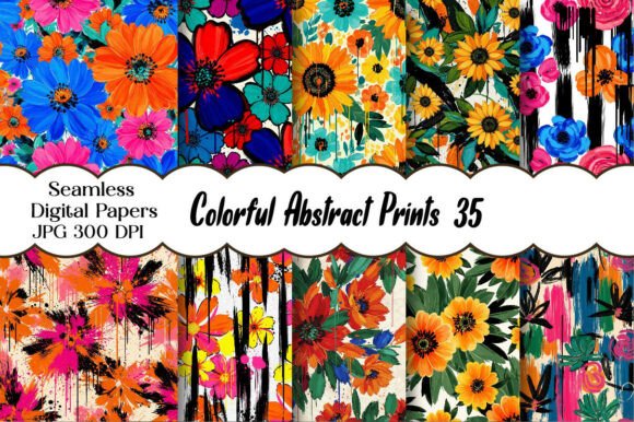 Seamless Colorful Abstract Prints: A Dynamic Tool for Creative Expression