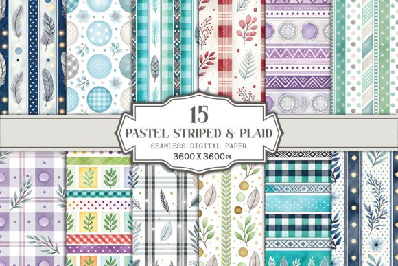 Striped Plaid Seamless Pattern Bundle: A Creative Resource for Digital Designers