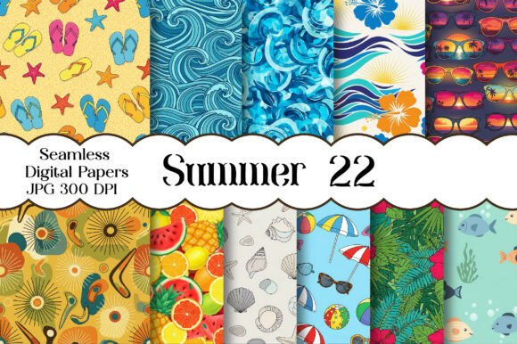 Summer Digital Papers: Infuse Your Projects with Vibrant Color and Creativity