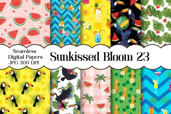 Sunkissed Bloom Digital Papers: A Radiant Addition to Your Creative Projects