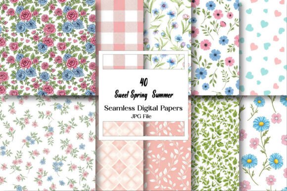 Sweet Spring Summer Seamless Papers