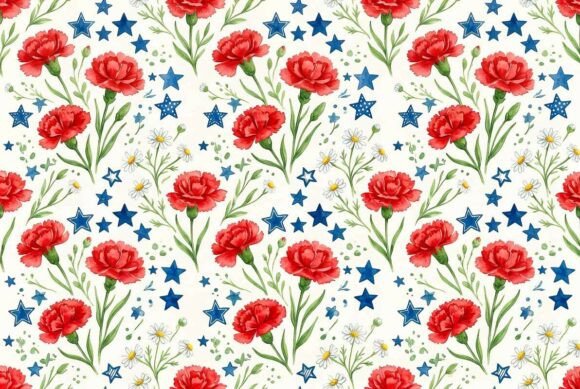 Watercolor Pattern Memorial Day