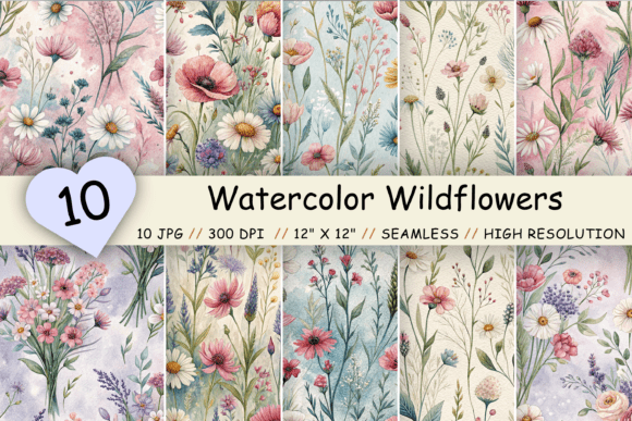 Watercolor Wildflowers Seamless Pattern: A Creative Essential for Digital Designers